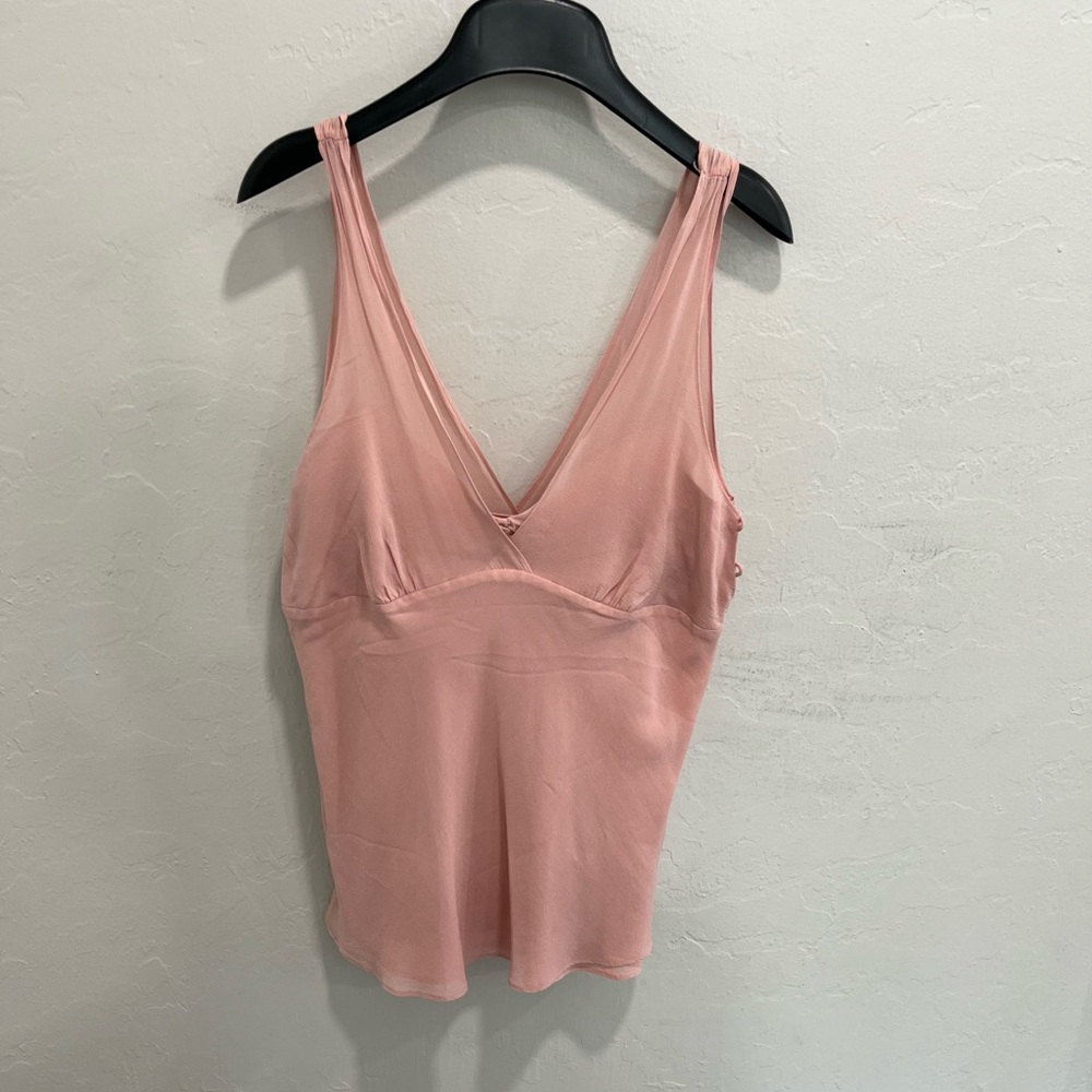Theory silk tank, blush pink - size S